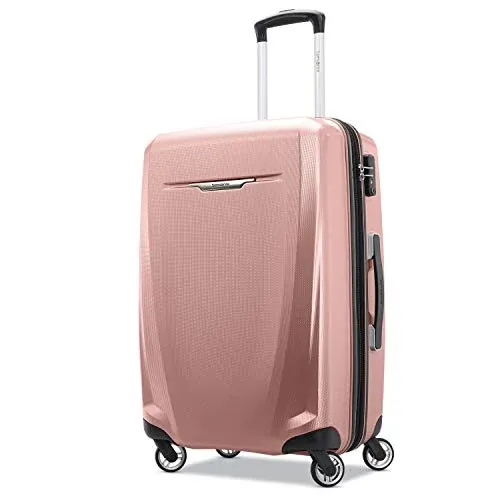 Samsonite Winfield 3 DLX Hardside Expandable Luggage with Spinners Checked-Medium 25-Inch