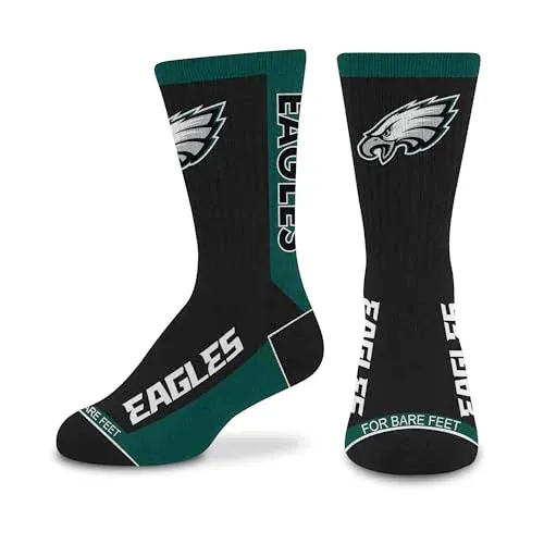 For Bare Feet NFL Unisex Kids MVP Crew Socks