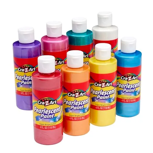 Cra-Z-Art Washable Pearlescent Paint 8-Count 4oz Bottles