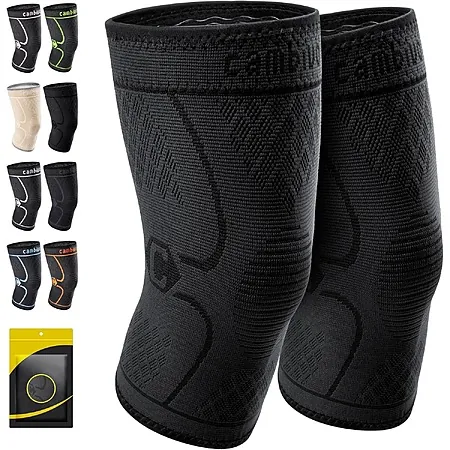 2-pk CAMBIVO Knee Compression Sleeve Brace