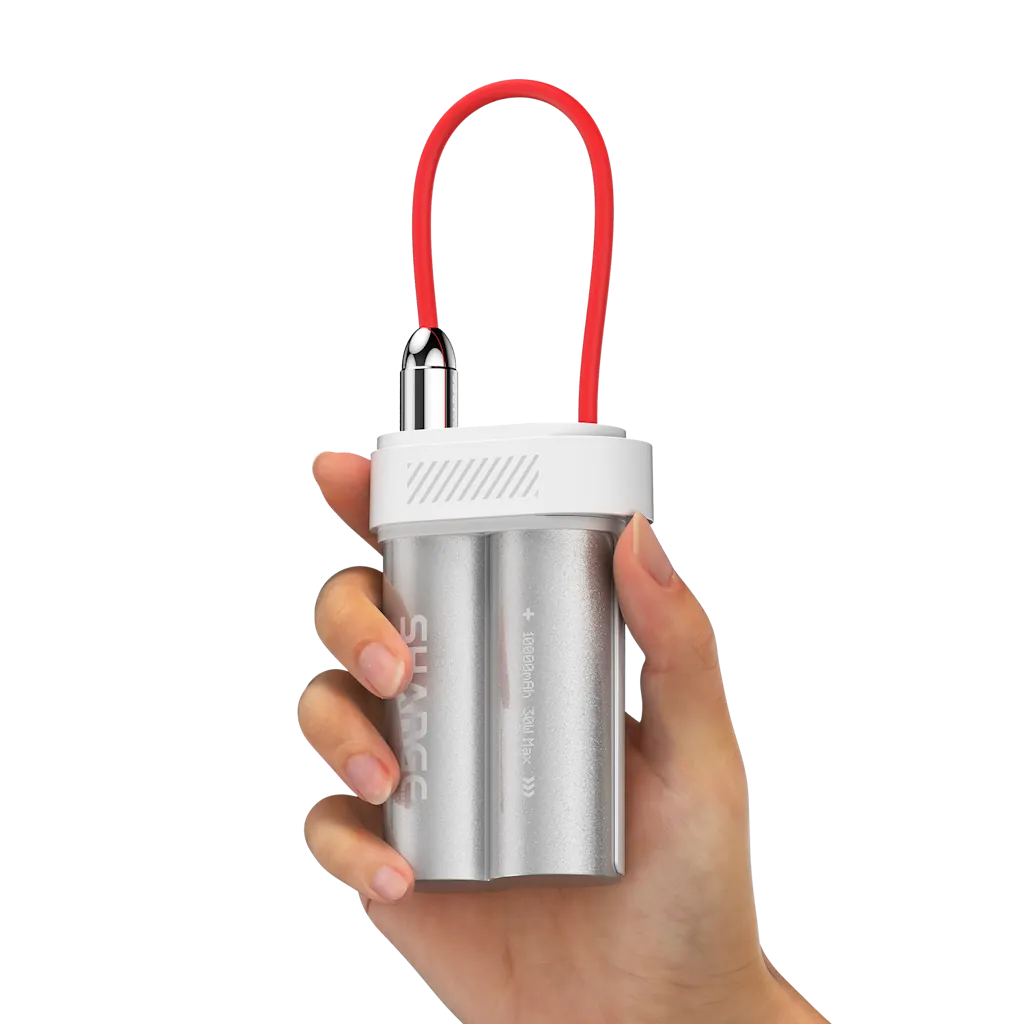 Sharge Pouch 10,000mAh 30W Power Bank with Built-in Cable