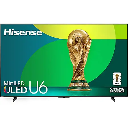 Hisense U6 Series Mini-LED QLED 4K Smart Fire TV (2026 Model): 85" $1000 or 55"