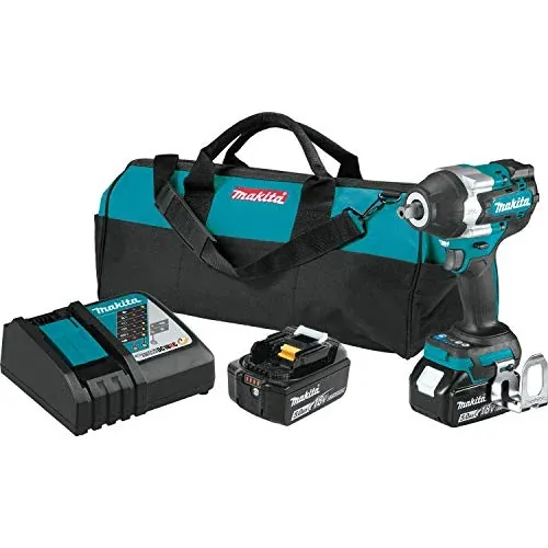Makita XWT18T 18V LXT Lithium-Ion Brushless Cordless Kit w/Detent Anvil (5.0Ah)