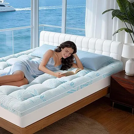 60" x 80" Acnalboma Queen Mattress Topper Pillow Top