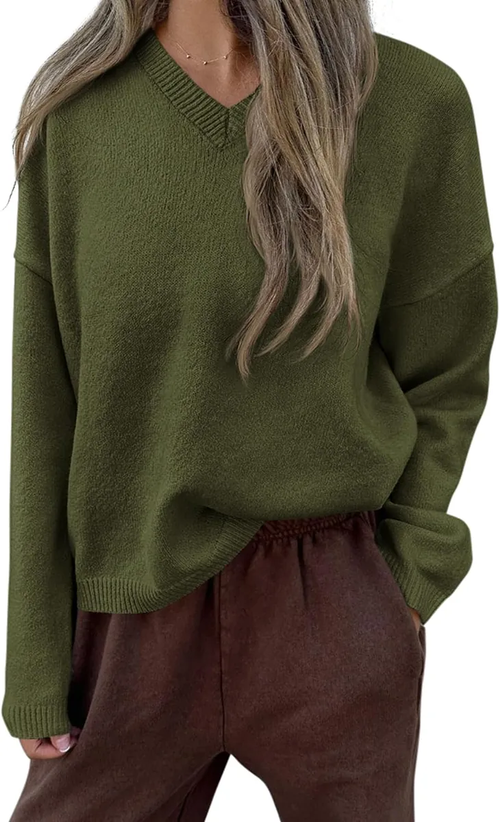 PRETTYGARDEN Women’s V-Neck Cozy Sweaters