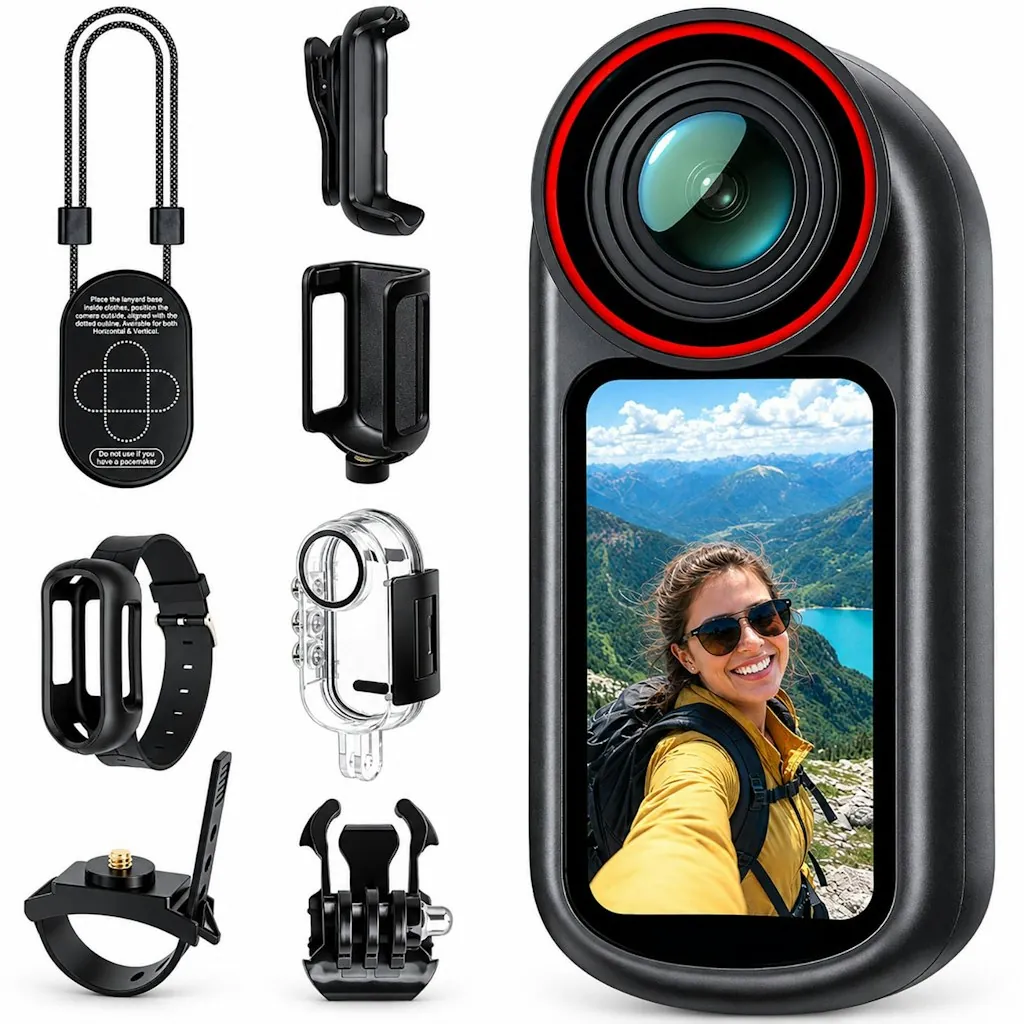 Hiicam 4K Mini Body Camera w/ 1.5" Screen