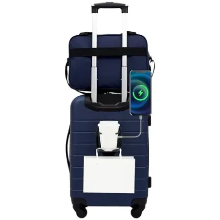 Wrangler 2-Piece Smart Spinner Hardside Luggage Set