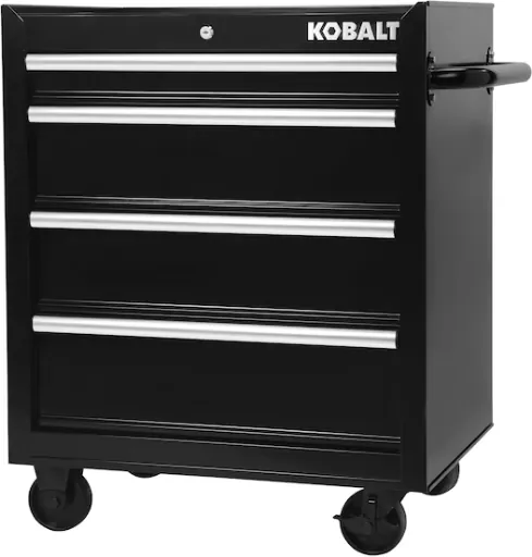 Kobalt 26.7-in W x 33-in H Steel Rolling Tool Cabinet & 26-in W x 22-in H x 16-in D Steel Tool Chest Combo