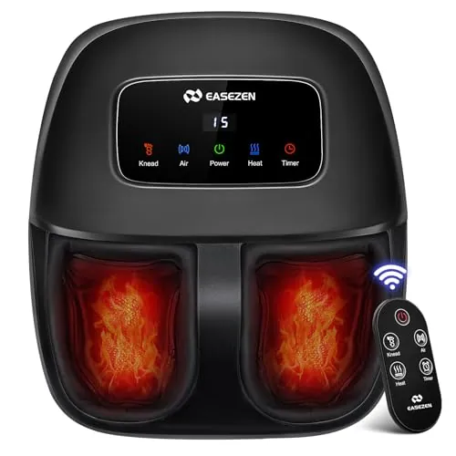 EaseZen Shiatsu Foot Massager Machine w/ Heat & Remote Control