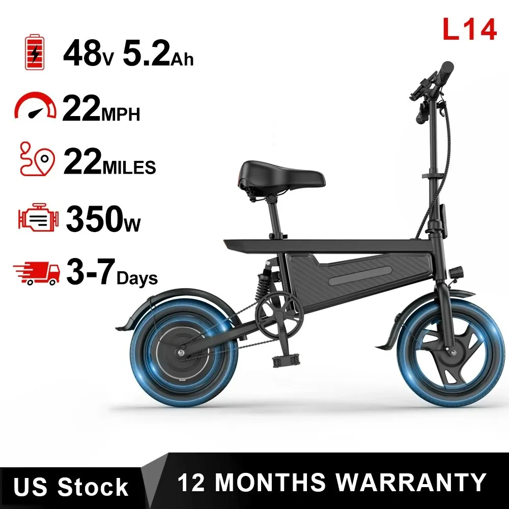 Aovopro 14" Foldable Electric Bicycle