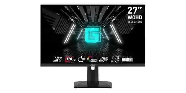 MSI G274QPF - 27" Gaming Monitor - 2560 x 1440 (2K WQHD) - Rapid IPS - 1ms - 170Hz - G-Sync Compatible - HDR 400 - USB-C - HDMI - Displayport - Tilt - Swivel - Height Adjustable - Pivot