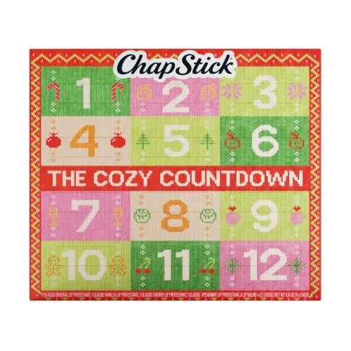 ChapStick 2026 Countdown Advent Calendar Flavored Lip Balm Set 12-Pack