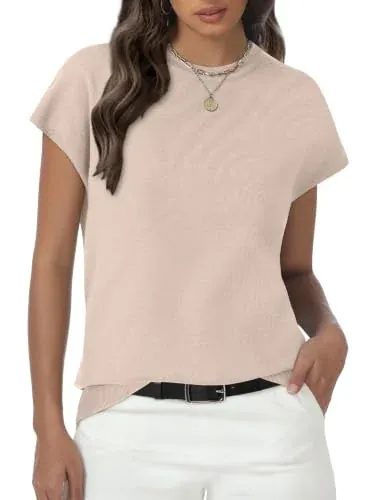 Fall Cap Sleeve Sweaters Tops