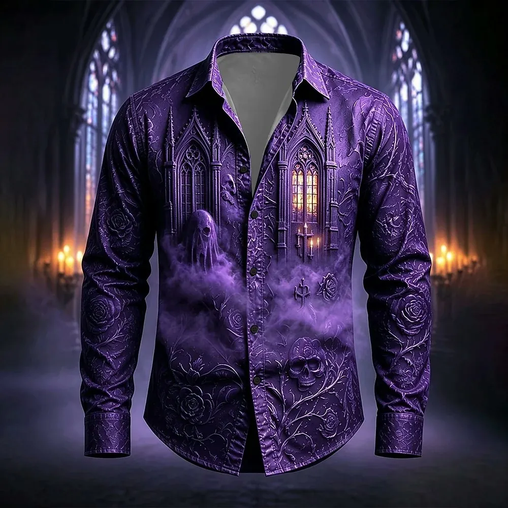 Men's Gothic Button-Up Shirt for 2