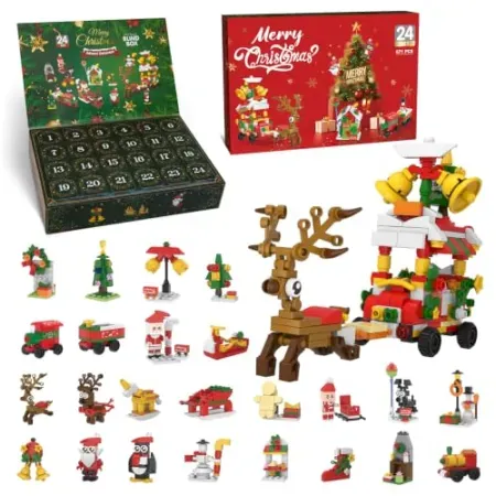671-Piece MVPLAY 2026 Christmas Advent Calendar Building Block Set