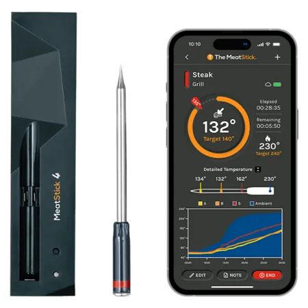 MeatStick 4 Wireless Meat Thermometer Probe + Charger