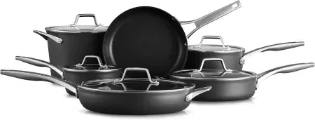 11-Piece Calphalon Premier Hard-Anodized Nonstick Cookware Pots and Pans Set