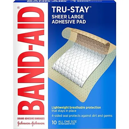 Select Accounts: 10-Ct Band-Aid Tru-Stay Sheer Large Adhesive Pads