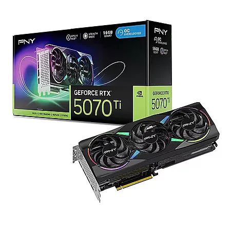 PNY GeForce RTX 5070 Ti 16GB OC GDDR7 ARGB Graphics Card