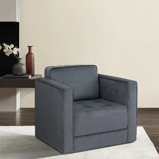 Martha Stewart 30" Polyester Swivel Armchair