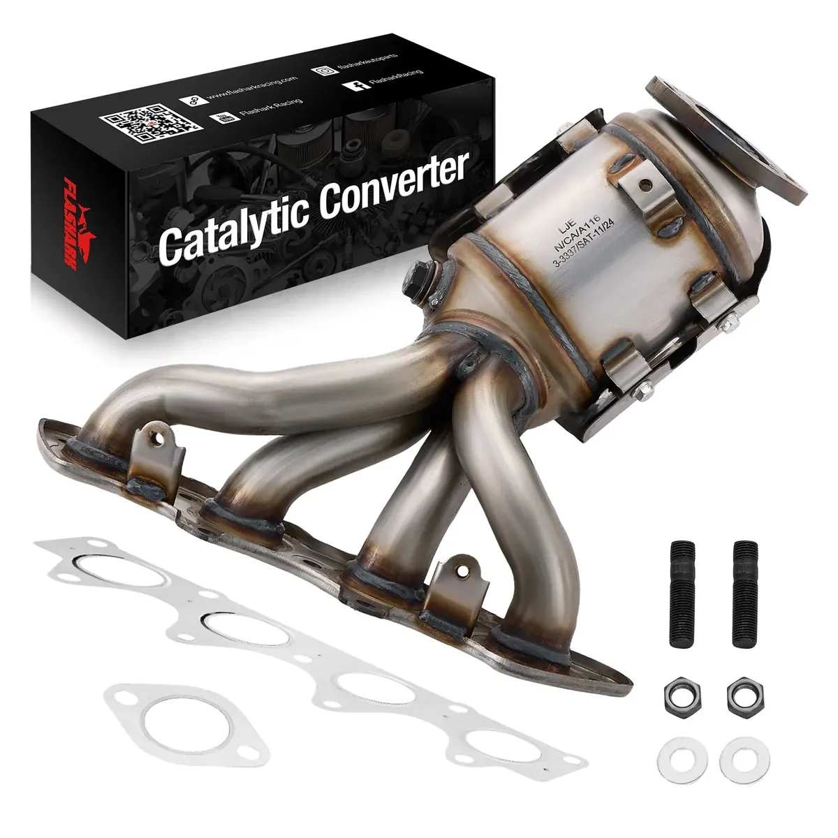 Catalytic Converter Kit for 2012-2017 Hyundai Accent/Veloster Kia Rio/Soul L4 1.6L