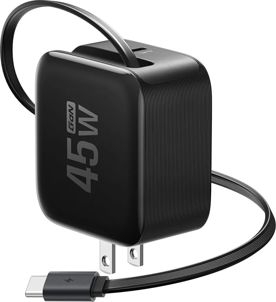 EcoFlow 45W Retractable 3-in-1 Charger w/ Type-C Cable