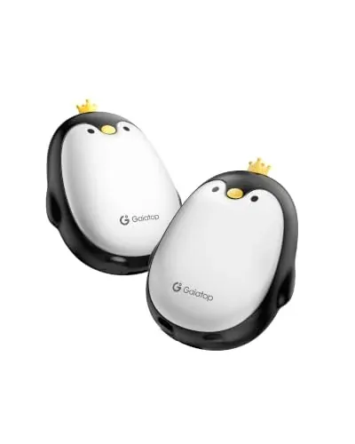 Gaiatop 2-Pack Magnetic Rechargeable Hand Warmers, Penguin