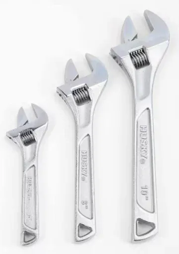 Husky 3-Piece Adjustable Wrench Set