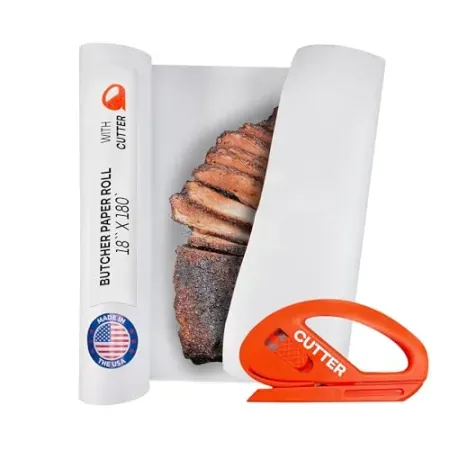 IDL Packaging 18" x 180' White Butcher Paper w/ Cutter