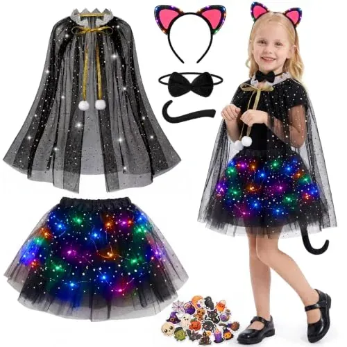 Light Up Black Cat Costume