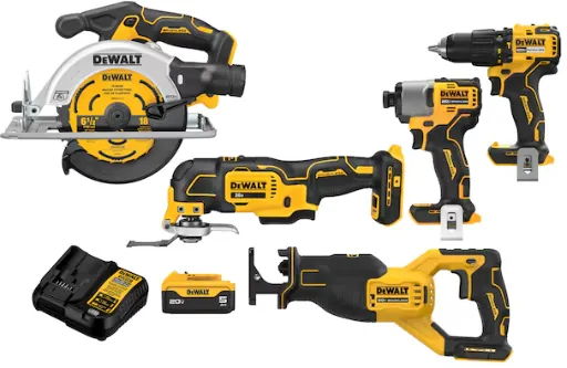 DEWALT 20-volt max 5-Tool Brushless Power Tool Combo Kit