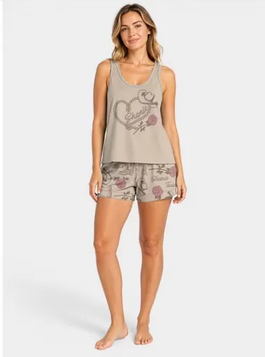 Shania Twain Women's Tank Top and Shorts Pajama Set, 2-Piece