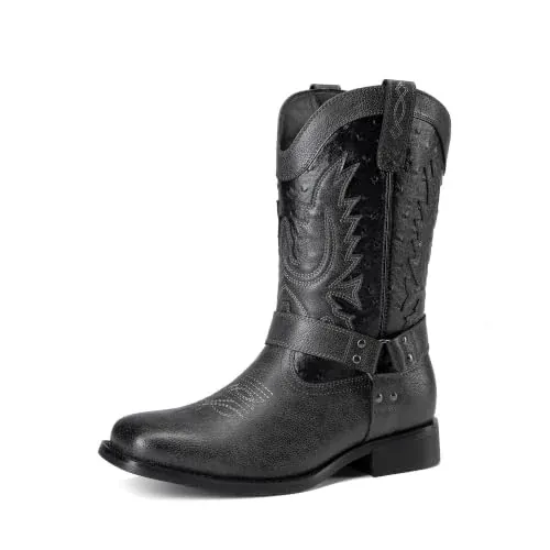 Bruno Marc Men's Square Toe Western Cowboy Boots, Sizes 6-15