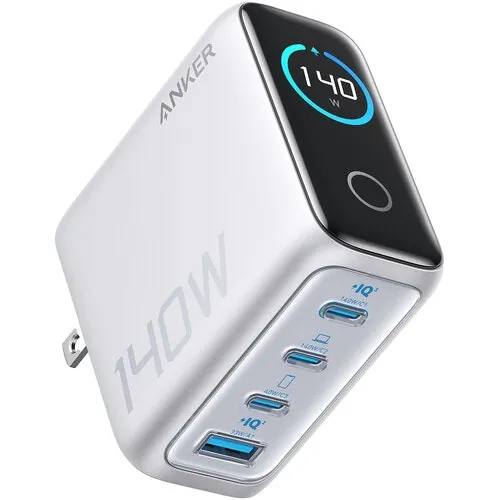 Anker 140W 4-Port USB Wall Charger w/ Built-In Screen