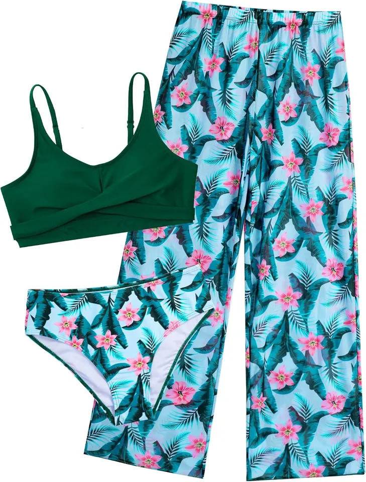 Seanrui Girls 3-Piece Bikini Set