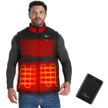 Telguua Men's Heated Vest with Battery Pack