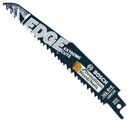 Bosch RDN6V 5 pc. 6 in. 5/8 TPI Edge Reciprocating Saw Blades for Wood/Nail Demolition