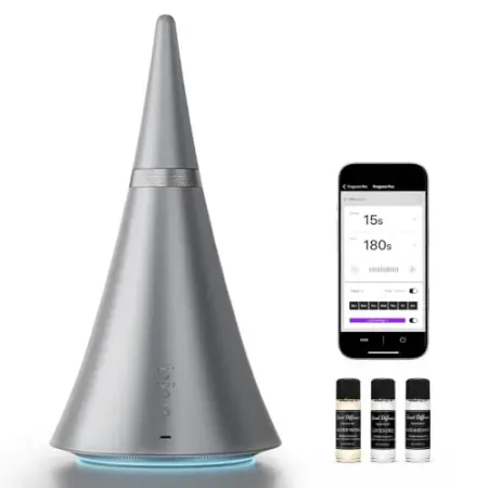 RoyAroma Waterless Essential Oil Diffuser w/ Bluetooth App Control