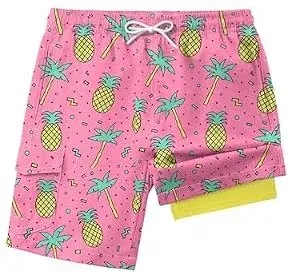Silkworld Boy’s Swim Trunks Quick Dry Swimming Shorts with Compression Liner