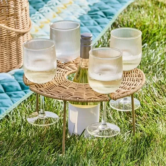 Better Homes & Gardens Rattan Wine Holder Tray