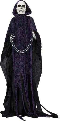 The Holiday Aisle 6ft. Halloween Animatronics Grim Reaper with Chain