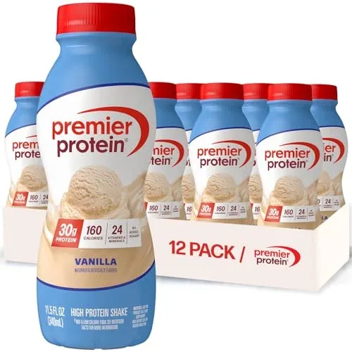 12-Pack 11oz Premier Protein 30g Protein Shake (Vanilla)