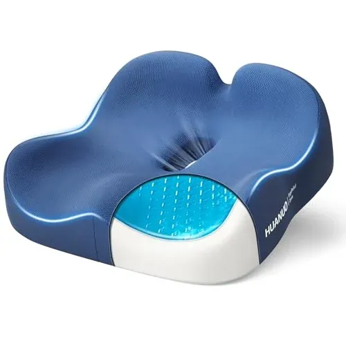 HUANUO Ergonomic Memory Foam Cooling Gel Seat Cushion