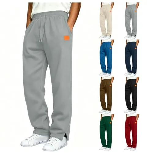 Mens Open Bottom Fleece Joggers