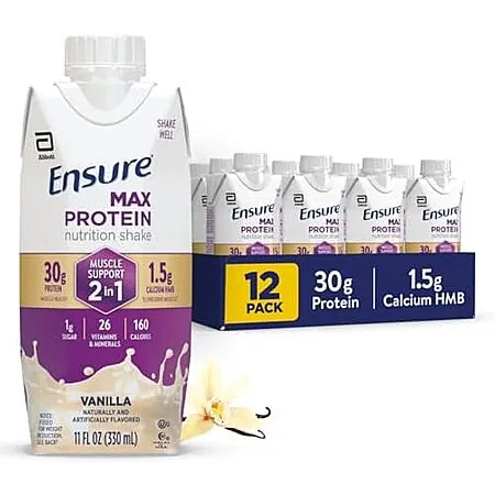 Select Accounts: 12-Pk 11-Oz Ensure Max Protein Shake (Vanilla)