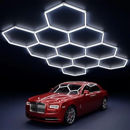 Modern 11-Hexagon LED Garage Light