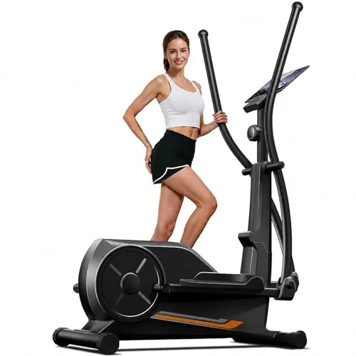 CURSOR FITNESS ET30 Compact Elliptical Machine w/ 8-Level Magnetic Resistance & 12" Stride