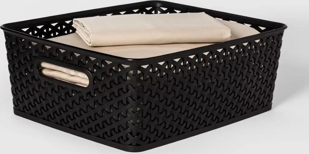 Brightroom Y-Weave Medium Decorative Storage Basket