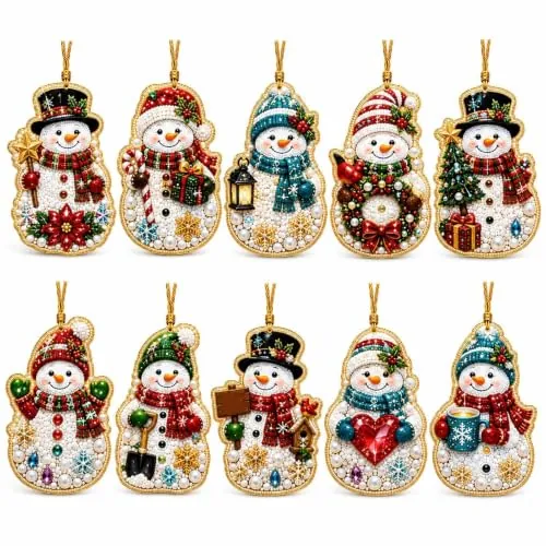 10-piece Christmas DIY Pearl Diamond Art Kit