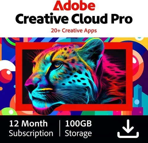 Adobe Creative Cloud Pro 12 Month Subscription w/ 100GB Cloud Storage